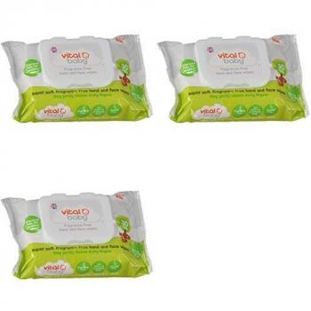 Vital Baby Soft Touch Wipes – Unscented, 3 Pieces