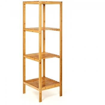 Scaffale multiuso combinabile 4 ripiani bambù