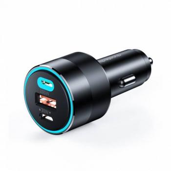 Choetech 130W Fast Charging Car Adapter with 2 USB-C Ports and 1 USB-A