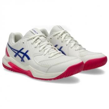 Calçado Leve Asics Gel-Dedicate 8 Feminino Bege & Azul