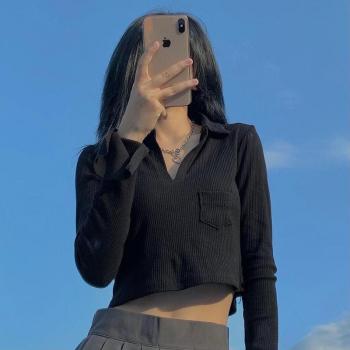 Long Sleeve Slimming Sports Polo Shirt for Women