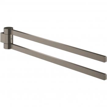 Double porte‑serviettes Grohe Selection 40 cm, pivotant – Graphite dur brossé