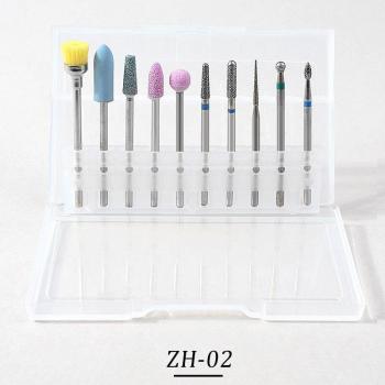Set de 10 têtes de ponçage en carbure pour nail art