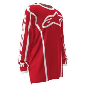 Alpinestars Maglia a Maniche Lunghe Fluid Apex Rossa/Bianca M