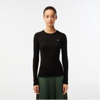 Maglietta Lacoste Donna Manica Lunga Nera Taglia S