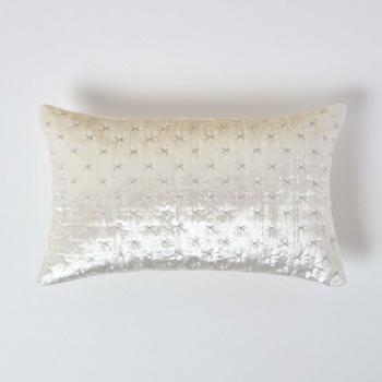 Coussin Bleu Marine, Housse Velours Piqué 30×50 cm