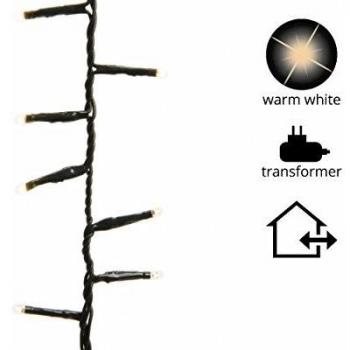 Lumineo 1-2 Glow LED-Lichterkette 400 LED 1,5 m warmweiß, grün, 8h-Timer