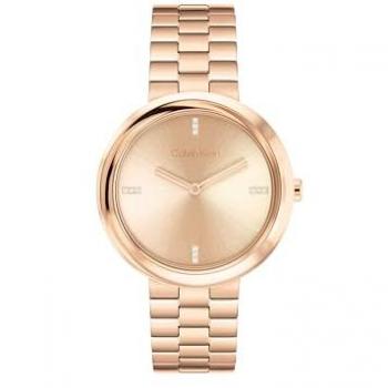 Calvin Klein Clock TWISTED BEZEL Oro Rosa