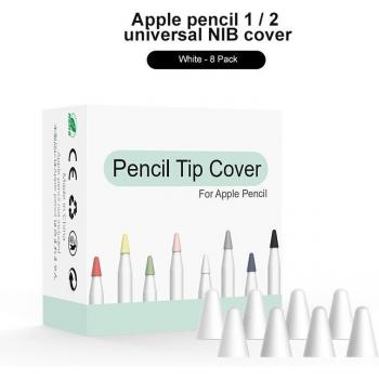 8PCS Silicone Nib Covers for Apple Pencil 1 & 2