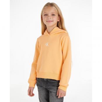 Calvin Klein Sudadera para niña color naranja con capucha