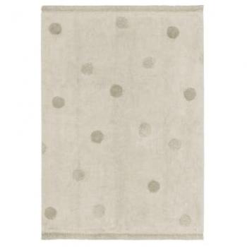 Tappeto cotone Hippy Dots beige/oliva/giallo