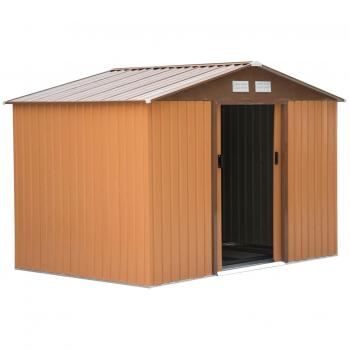 Outsunny Lockable Garden Shed Large Patio Tool Storage