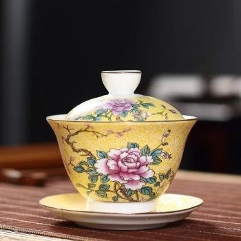 150ml Porzellan Gaiwan mit Untertasse