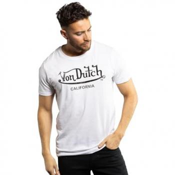 T-shirt régulier VON DUTCH manches courtes en coton blanc