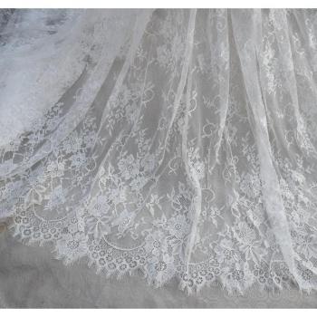 3m/pack black and white embroidery lace fabric