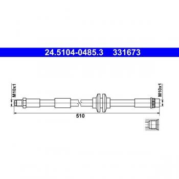 Tubo de Freio Flexível ATE 24.5104-0485.3