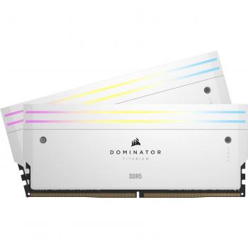 Corsair Dominator Titanium Wit 64GB DDR5 XMP Geheugen (CL32, 1,4V)