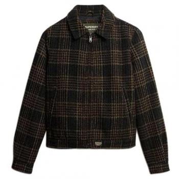 Superdry Women’s Quilted Padded Brown Check Jacket