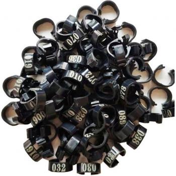 Set de Bandas de Pierna para Palomas – 8mm, Anillo Clip, 100 Piezas
