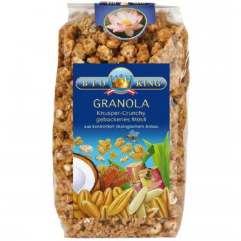 BioKing 375g Packung BIO Knusper-Crunchy Granola-Nuss gebackenes Müsli