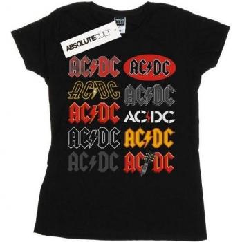 AC/DC Dames T-shirt Multi Logo Katoen