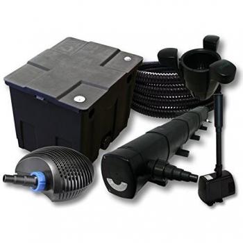 SunSun Teichsystem Komplett: 12000 l Filter, 72 W Klärer, 20 W Skimmer-Pumpe