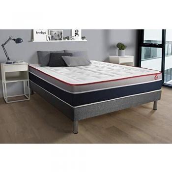 Ensemble matelas et sommier 90x200 Vital Soft 26 cm gris