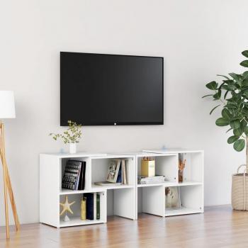 White TV Stand 104x30x52 cm Engineered Wood vidaXL