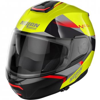Casco modulare Nolan N100-6 Paloma N-Com 027 giallo fluo nero taglia S