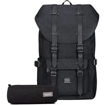 KAUKKO Sac à dos loisir 15 ordinateur portable 22L Noir (paquet de 2)