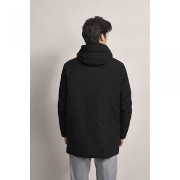Parka mit Kapuze, Herren, schwarz