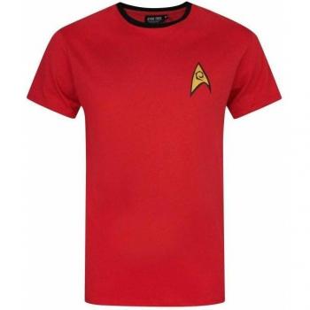 Maglietta Uniforme Star Trek Uomo M Nera/Rossa