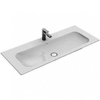 Villeroy & Boch Finion Waschtisch 120 cm, mit ViFlow Überlauf, Weiß Alpin