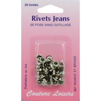 Rivets en métal gris argenté