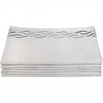 Dyckhoff Jacquard-Seiftücher Wave, (Set, 6-St), 30 x 30 cm