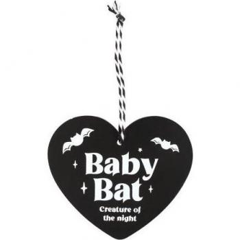 Cartello a Cuore con Pipistrello per Decorazione Infantile