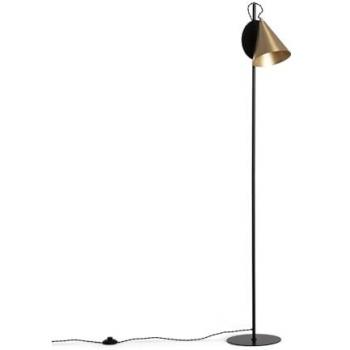 Luce Noir Dorée TechBrey – Lampadaire Métal Liceo
