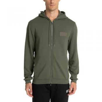 EA7 Men’s Green Zip Hoodie M with Logos