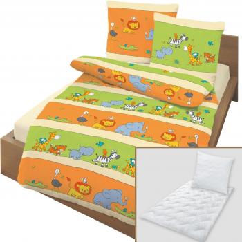 Sparset 5-teilig orange-grün-natur 135x200 cm (80x80 cm)