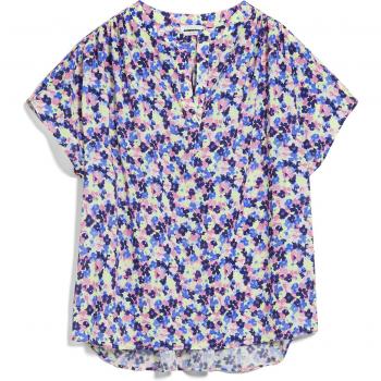 MAAIKE Damenbluse in Blumenprint, Oversized Fit, Tencel Lyocell