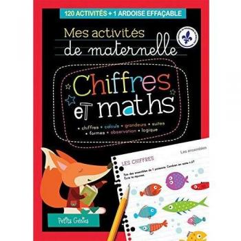 Chiffres et maths : 120 activités + 1 ardoise effaçable
