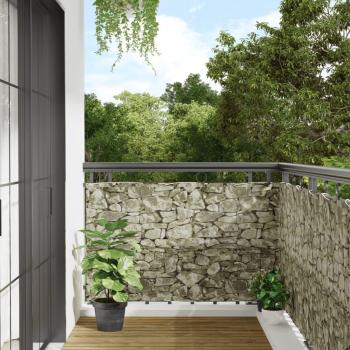 VidaXL Balkon-Sichtschutz Grau Steinoptik 1000x90 cm PVC