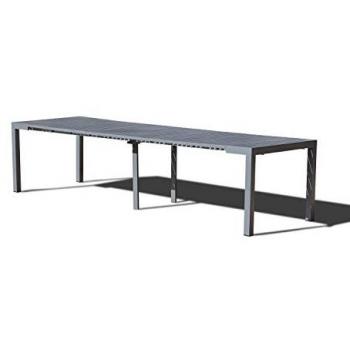 Table de jardin Olhao extensible en alu 2 à 12 personnes