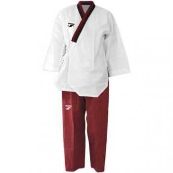 Girl's Taekwondo Poomsae Uniform with Neck Embroidery