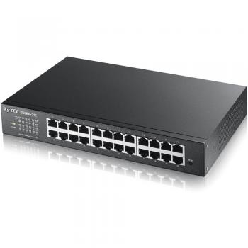 24‑Port Gigabit Switch Zyxel GS1900‑24E – Desktop/Rackmontage ohne Lüfter