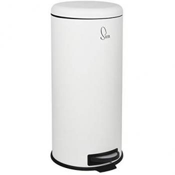 Poubelle blanche SVITA T30 30 L à pédale