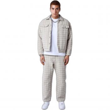 Veste Project X Paris Toile Géométrique Taupe XXL