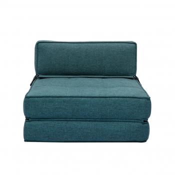 Entenblauer 1-Sitzer mit Schlaffunktion