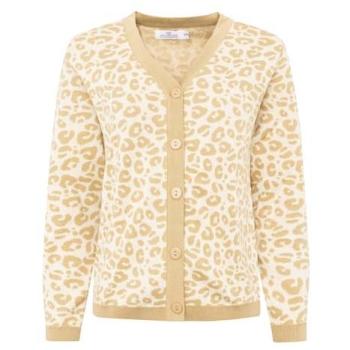 Zwillingsherz Strickjacke „Gestrickter‑Leo“ – Damen, S/M, creme