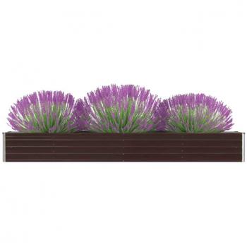 VidaXL Hochbeet aus verzinktem Stahl 320×40×45 cm Braun